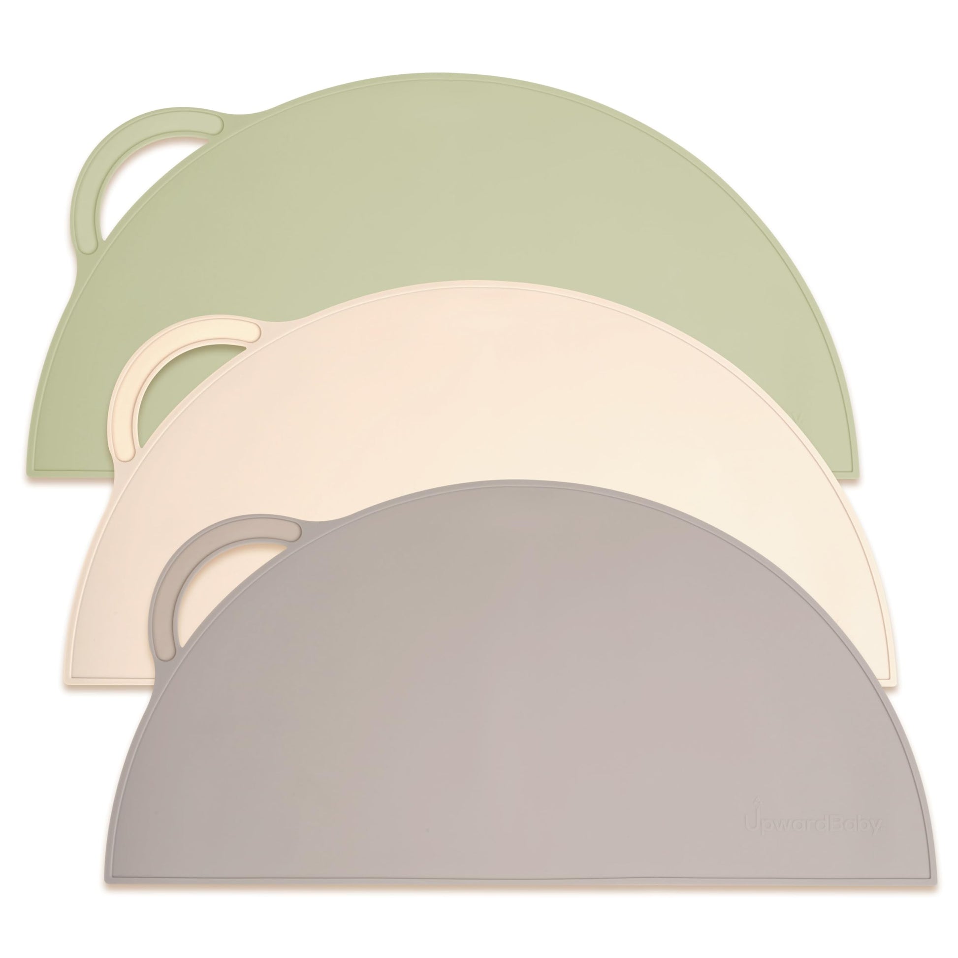 Upwardbaby Silicone Placemats For Toddlers - Suction Baby Placemat For Restaurants & Home - Set Of 3 - Kids Placemat For Dining