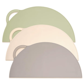 Upwardbaby Silicone Placemats For Toddlers - Suction Baby Placemat For Restaurants & Home - Set Of 3 - Kids Placemat For Dining