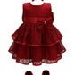 Glamulice Red Baby Flower Girls Dress Outfit Lace Infant First Birthday Outfit Wedding Bridesmaid Party Christmas Dresses 6-12 B