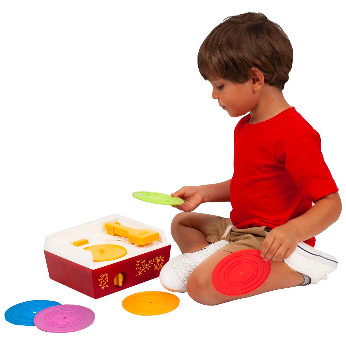 Fisher Price Classics - Record Player - Retro, Tactile Interactive Retro Toy for Kids, Girls, Boys, Toddlers, Baby, Preeschooler