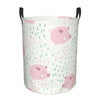 Pevtufa Cute Pigs Foldable Laundry Basket Organizer,Fabric Clothes Toy Storage Basket Nursery Hamper Storage Bin For Household B