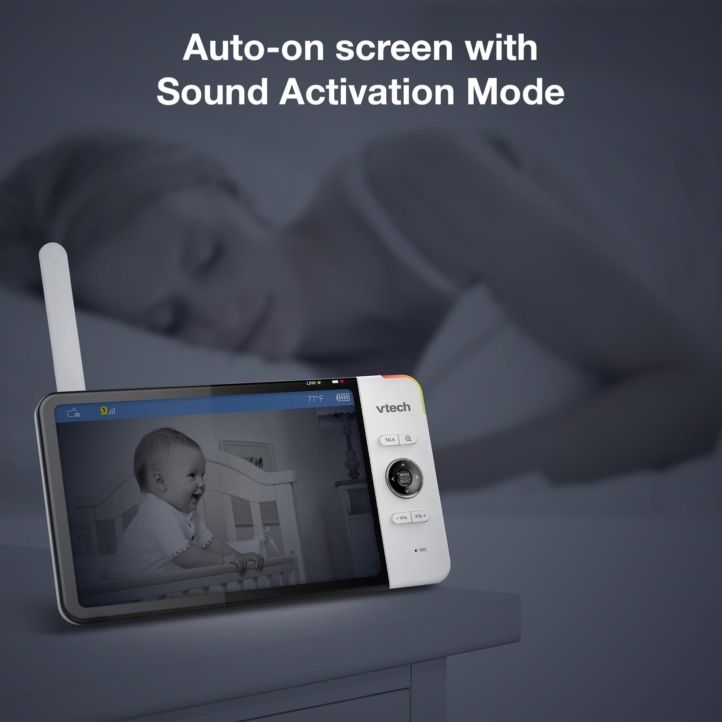 Vtech Vm919-2Hd Baby Monitor, 7' 720P Screen, 2 Cameras, 360 Panoramic Viewing, 110 Wide-Angle View, Night Vision, Up To 1000Ft