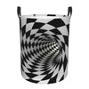 Pevtufa 3d Vortex Illusion Foldable Laundry Basket Organizer,Fabric Clothes Toy Storage Basket Nursery Hamper Storage Bin For Ho