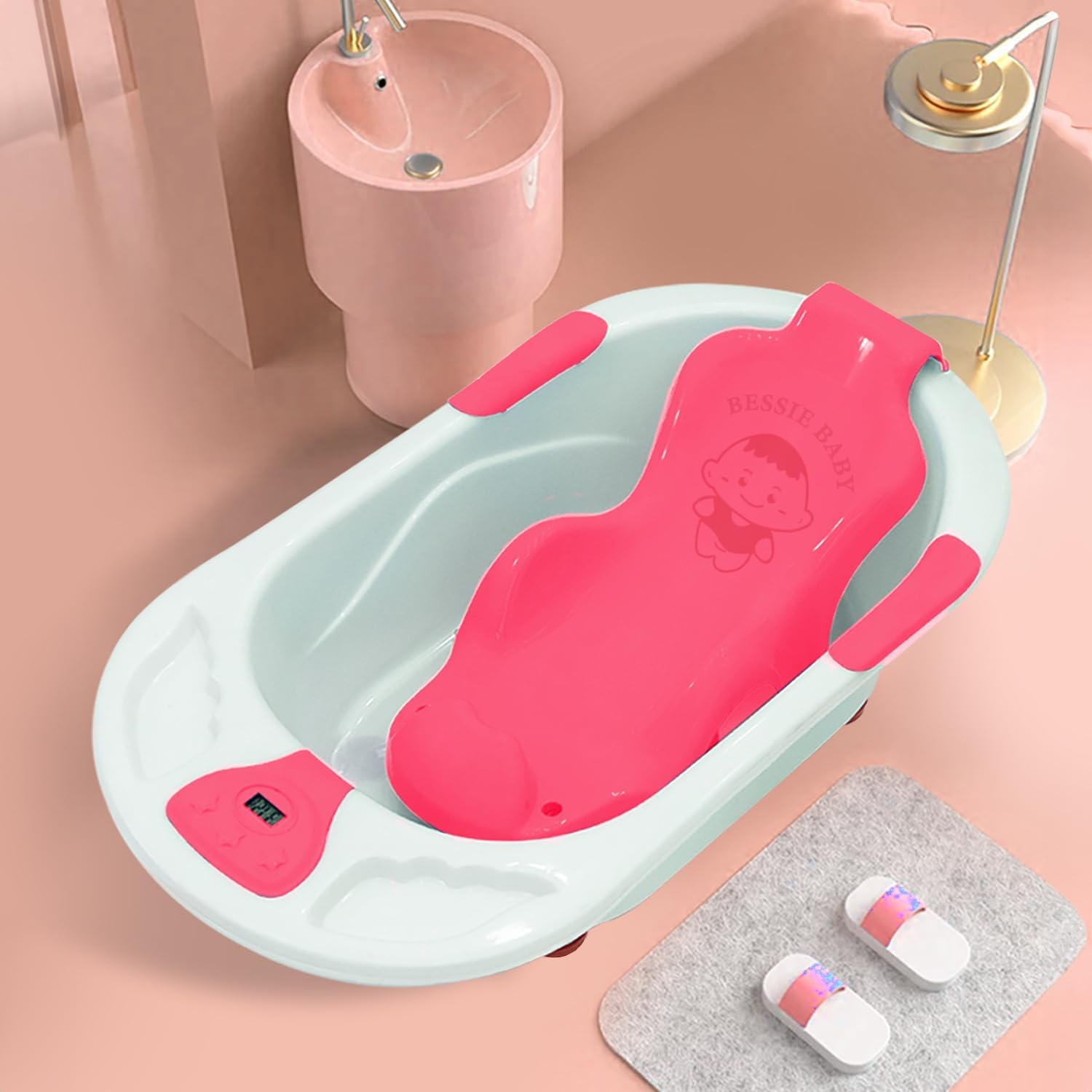 Staranddaisy Baby Bath Tub For 0 To 5 Years With Temperature Sensor/Bath Tub For Kids With AntiSlip Legs/Bathtub For Baby With 