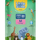 Little Smile Baby Diapers Pant Style | Medium (M) Size | Ideal For 712 Kgs Baby | 34 Count Odorless And Antibacterial Layer Wi