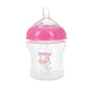 Nuby 3-Pack Infant Feeding Bottles With Slow Flow Breast Size Silicone Nipple: 0+ Months, 6Oz, 3 Pack Set: Delicate Star, Rainbo