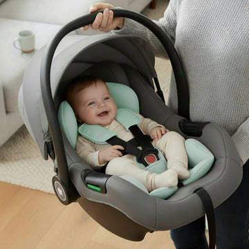 Staranddaisy 2In1 Carry Cot For Newborn Baby/Infant Car Seat With Adjustable Handle, 3Point Safety Belt & Removable Canopy/Po