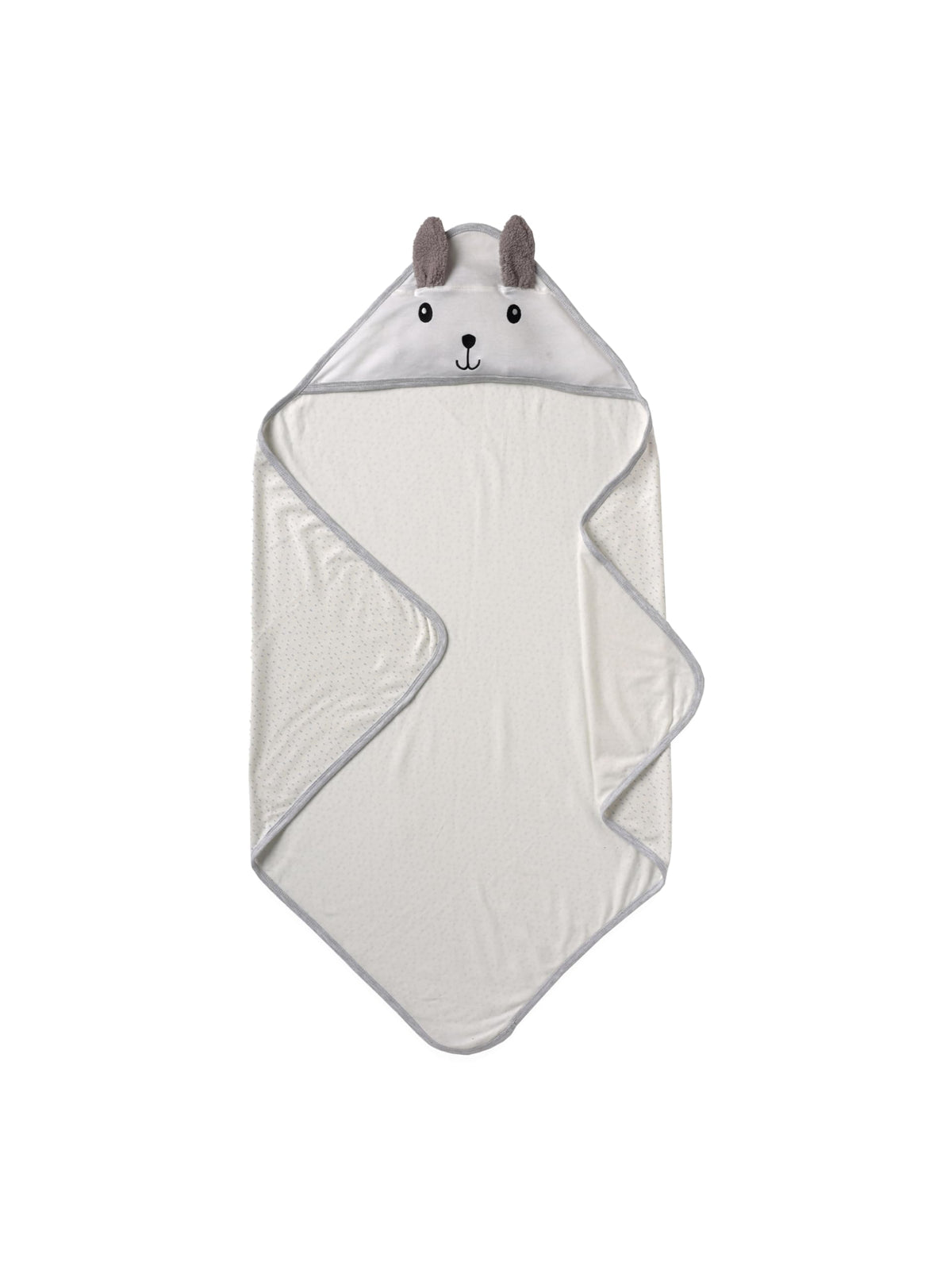 Feto Rainy Bear Hooded Baby Towel | Soft Waffle Cotton | Baby Towel for Newborn | Safe & Comfortable for Newborns & Infants | Li