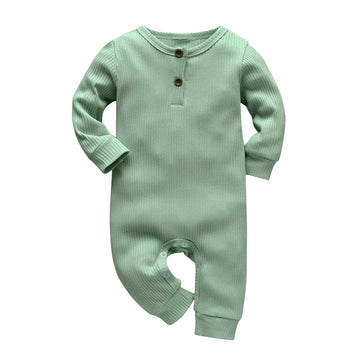 Eghunooy Baby Boy Girl Solid Color One Piece Romper Jumpsuit Outfits Clothes (0-3 Months) Light Green