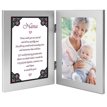 Poetry Gifts Nana Sweet Poem From Grandchild For Birthday Or Christmas, Add 4X6 Inch Photo To Attached Frame
