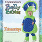 Underwraps Toddlers Triceratops Belly Babies Costume, Green/Blue, Medium (18-24)