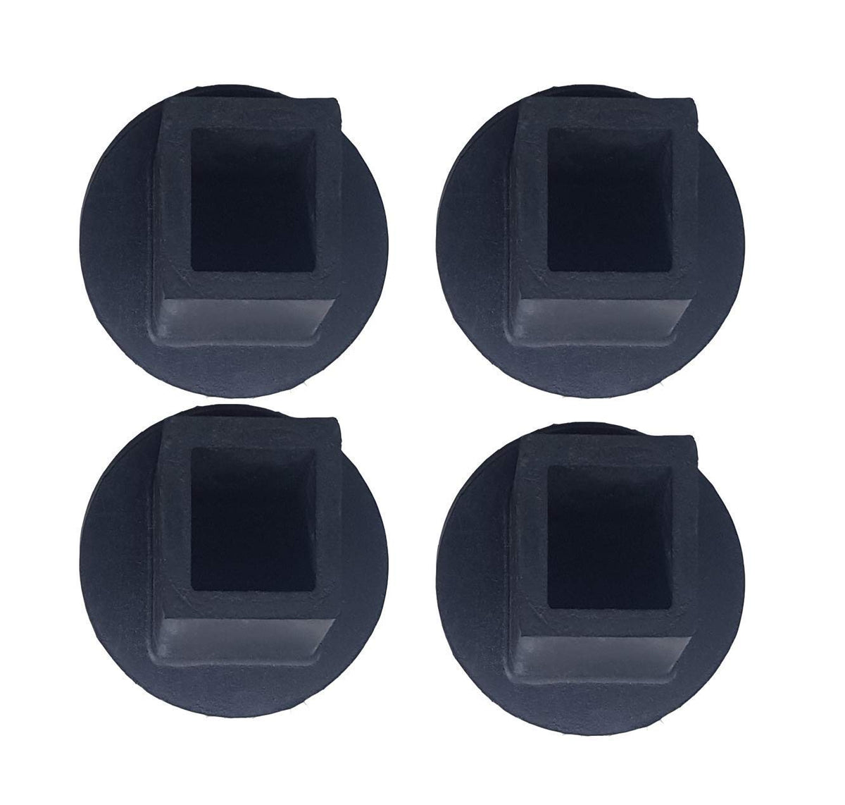 A To Z Hub Vacuum Rubber Pad For Square Pipe Baby Swing Cradle/Ghodiyu. (For Square Pipe)Black, 4,1 Count