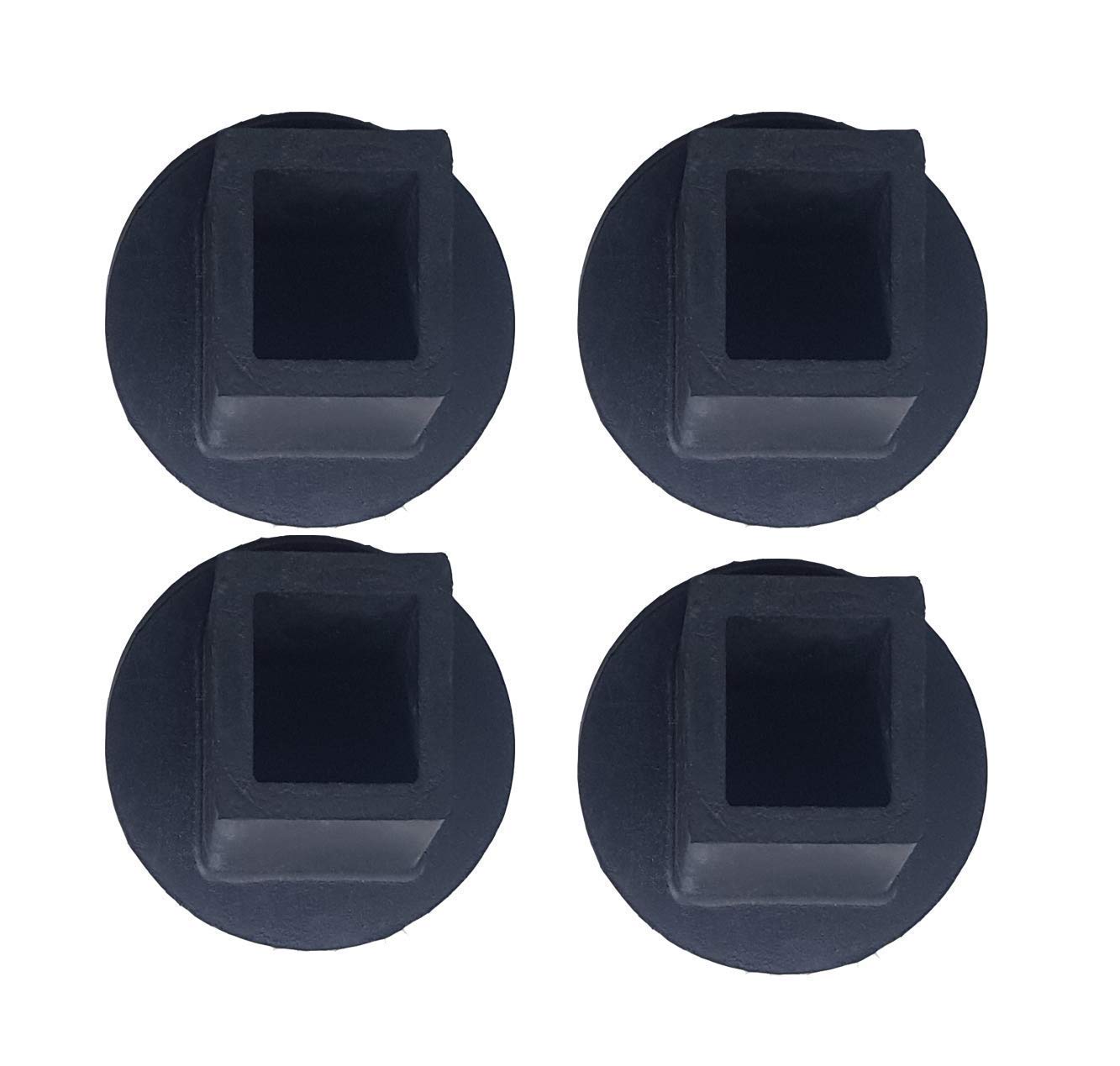 A To Z Hub Vacuum Rubber Pad For Square Pipe Baby Swing Cradle/Ghodiyu. (For Square Pipe)Black, 4,1 Count