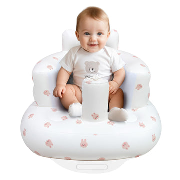 AirSwim Inflatable Baby Chair, Inflatable Baby Seat for Babies 3 Months and Up, Summer Blow Up Chair with Built in Air Pump, Bum