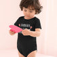 Besserbay Valentine'S Day Baby Short Sleeve Heart Bodysuit Mommy Is My Valentine Black Onesie 6-9 Months