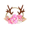 Love Sweety Baby Antler Headband Newborn Rose Floral Crown Wreath Berry Headpiece