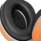 Lucid Audio Hearmuffs Kids Hearing Protection Orange/White (Over-The-Ear Sound Protection Ear Muffs Ages 5+)