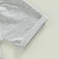 Toddler Baby Boy Clothes Letter Short Sleeve T Shirt Top Boys Shorts With Pocket Cute Summer Outfit 2Pcs Set (Little Dude Carame