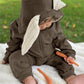 Agqt Baby Boys Bunny Costume 1St Easter Outfit Onesie Halloween Animal Clothes One Piece Romper Rabbit Ear Hoodie Brown Size 12-