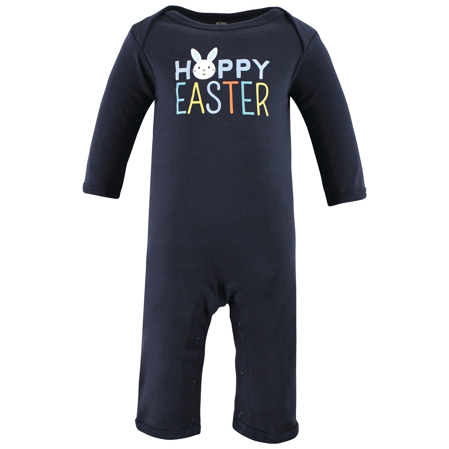 Hudson Baby Unisex Baby Cotton Coveralls, Hoppy Easter, 6-9 Months