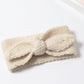 Utowo Newborn-Infant-Toddler Knitted-Knotbow-Turban Rabbit-Ear-Headbands Baby-Girls Head-Wrap-Headband 0-6 Years (Red+Beige)