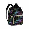 Artsadd Personalized Nappy Bag Large Capacity Baby Diaper Bags, Customized Text Daypack Custom Monogrammed Diaper Backpack For D