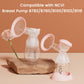Ncvi Replacement Flanges 21Mm Compatible With 8780/8782/8100/8102/8122/8116/8128/8129, Breast Pump Accessories, Bpa Free, 2 Pcs