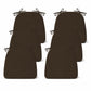 Shelfam Brown DShaped Chair Cushions 6 Pack, 17 x 16 Inch Soft Dining Chair Seat Pads with NonSlip Ties and Washable Covers fo
