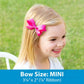 Wee Ones Girls' Valentines Day Grosgrain Hair Bow On Weestay No-Slip Clip, Valentine Heart Print, Mini, Pearl Pink