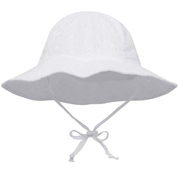 Simplikids Upf 50+ Uv Sun Protection Wide Brim Baby Sun Hat,White #4,12-24 Months