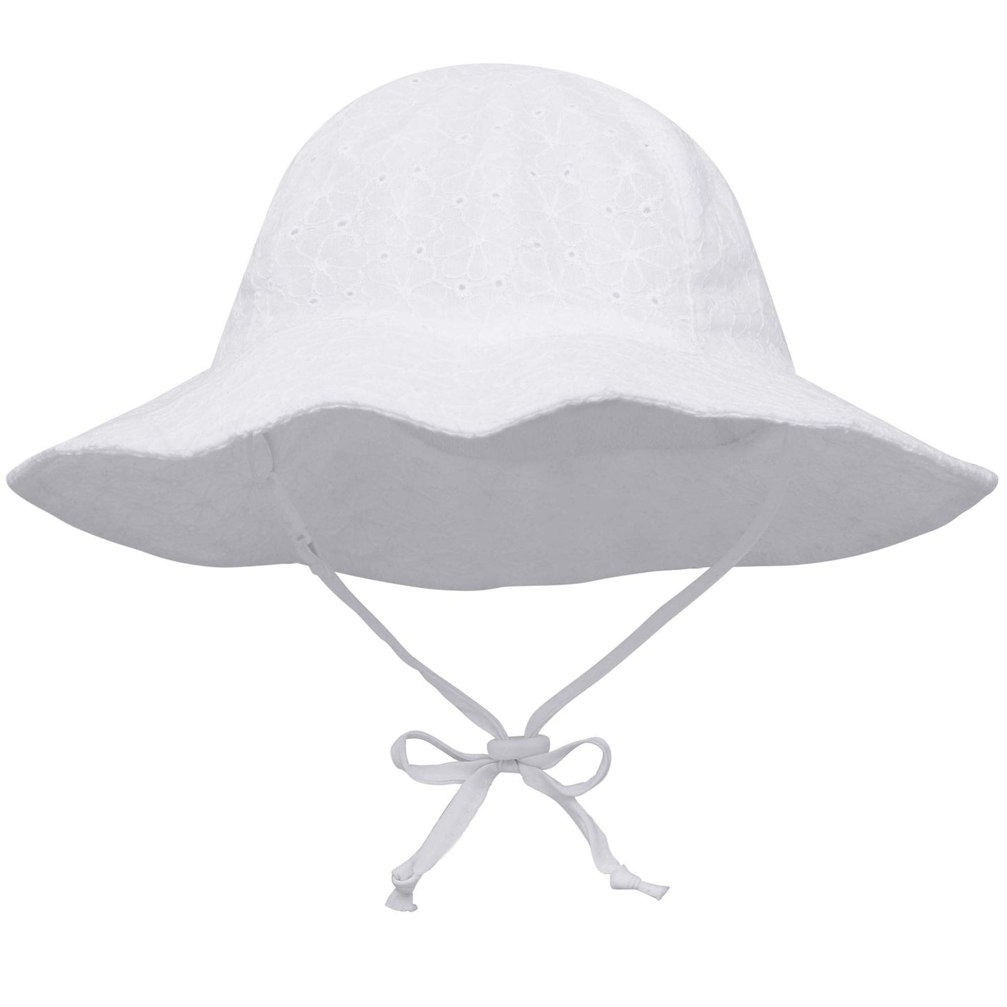 Simplikids Upf 50+ Uv Sun Protection Wide Brim Baby Sun Hat,White #4,0-12 Months