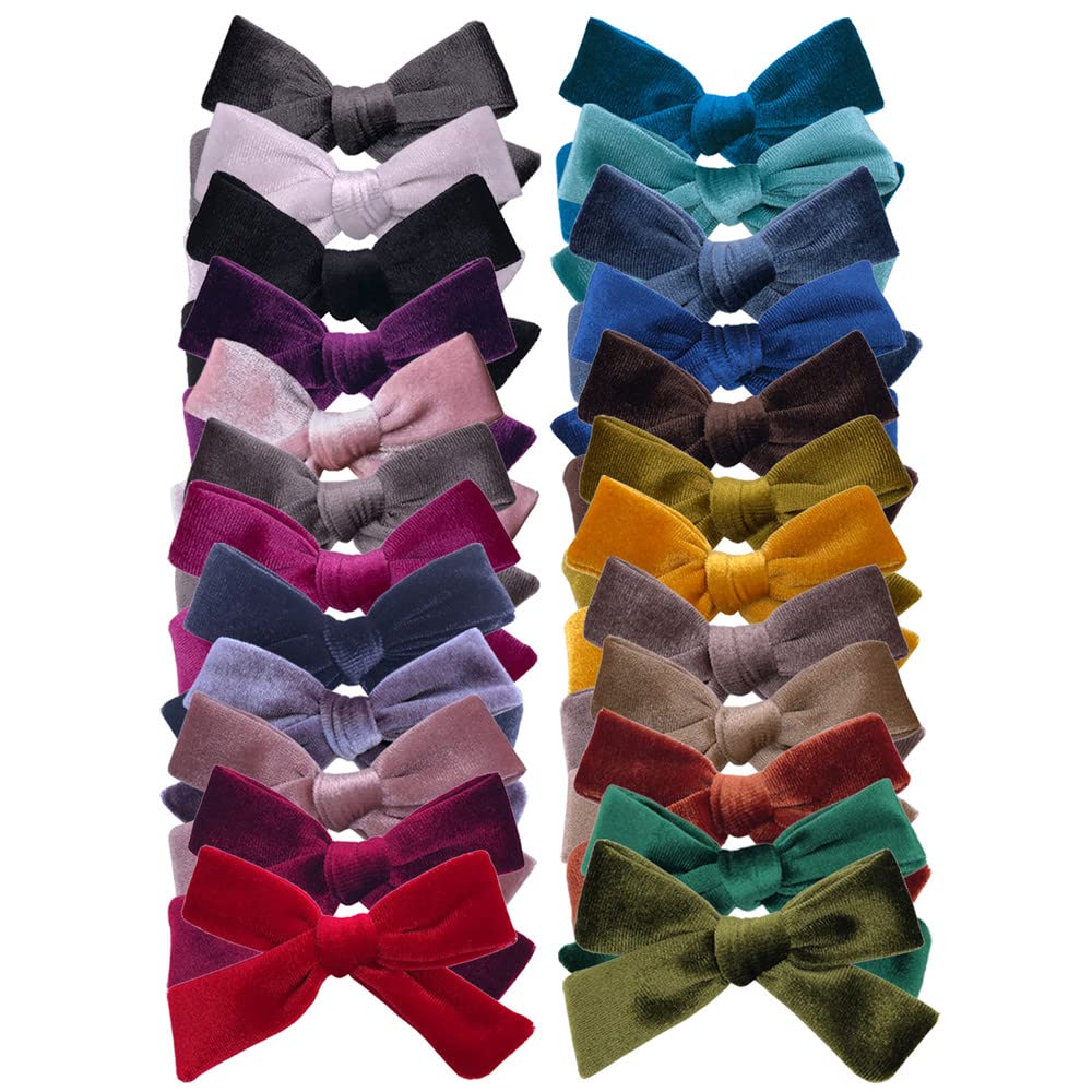 Velvet Bow Hair Clips Barrettes For Baby Girl Velvet Hair Bows Alligator Clip Accessories For Toddler Kids Little Girl Teens Wom