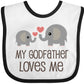 Inktastic My Godfather Loves Me Godson Baby Bib White And Black 2F58F