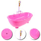 Toyvian Toy Bathtub for Dolls, Baby Doll Real Working Bath Set Electric Bathtub with Shower and Faucet Pretend Play Toy Play Wat