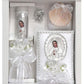 Swea Pea & Lilli White Virgin Mary Baptism Candle Set Kit For Christenings With Shell And Favors