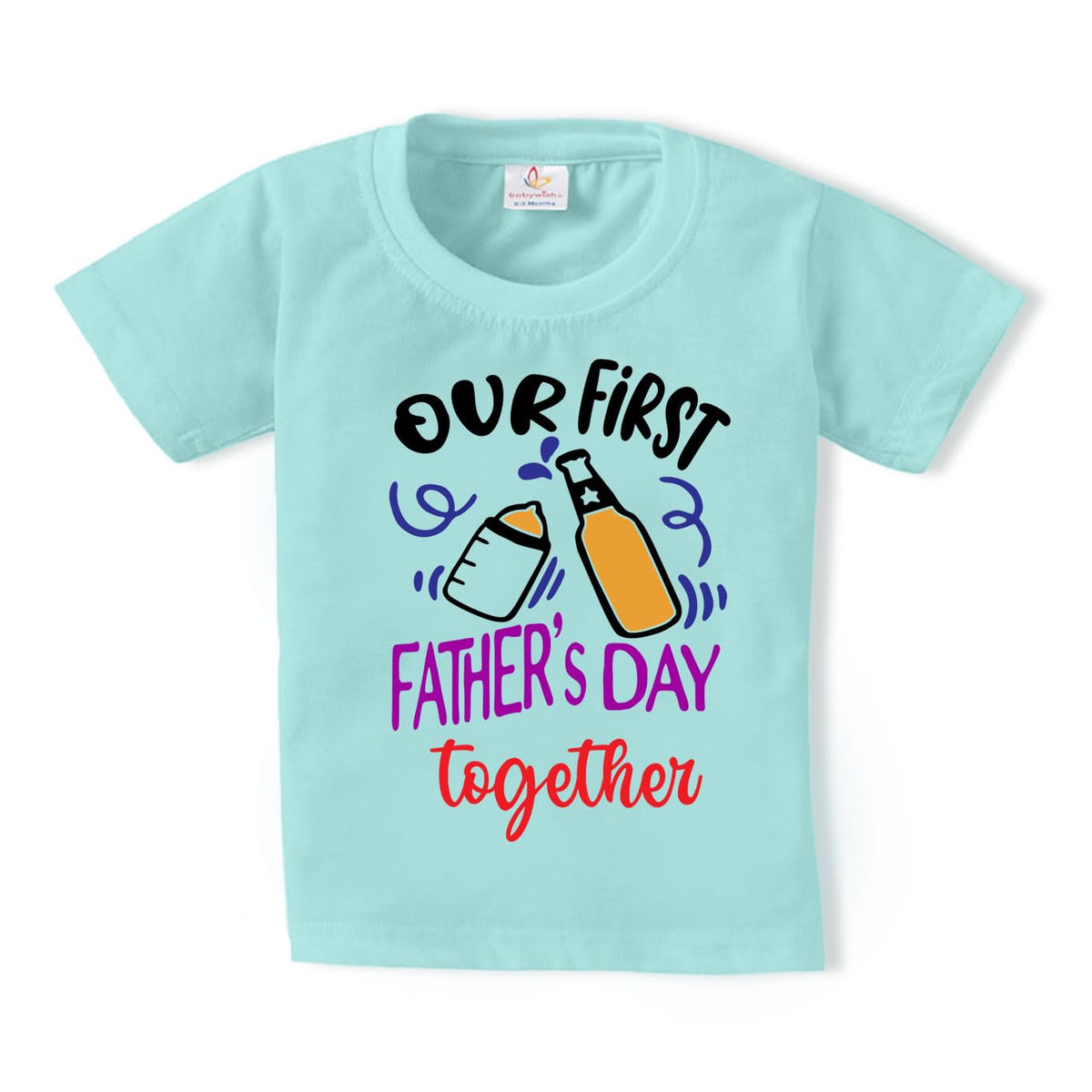 Baby Wish FatherS Day Tshirt My First Fathers Day Tshirt For BabyS Matching Clothes 1St FatherS Day  Dad Son Party Together 