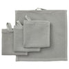 stoRk LUDDVIAL Washcloth, Grey, 100% Cotton, 25x25 cm, Quick Drying, Lightweight 295 g/m, Pack of 4