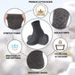 Jakidar 12 Pairs Baby Socks Cotton Crew Toddler Socks Grips Non Slip Bottom Kids Socks, Black Gray White 12-24Months