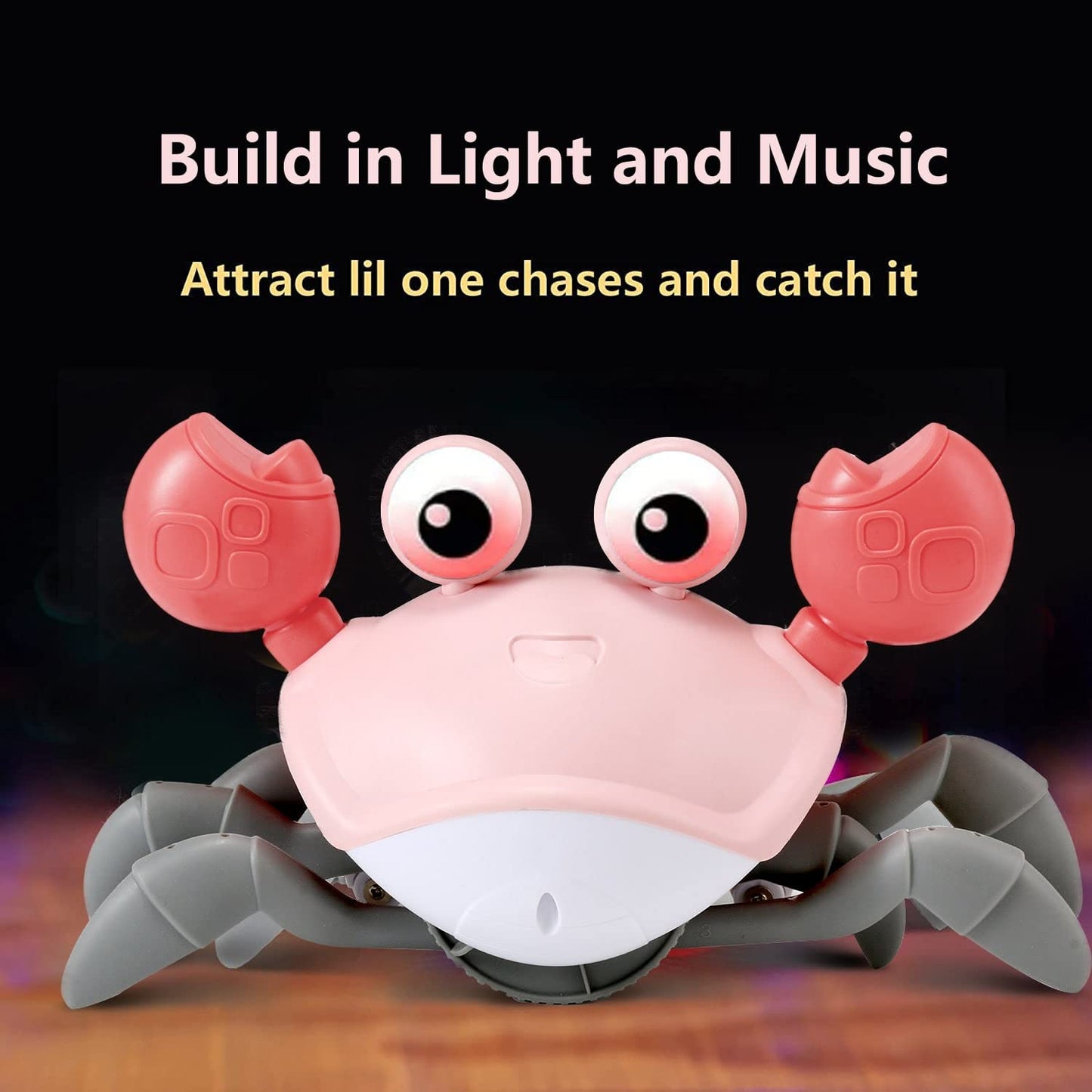 control future Baby Girl Toys Tummy Time: Pink Crawling Crab Babies Montessori Toy Learning 36 Months 3 Year Old Birthday Infant
