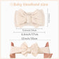 C  Llot 6 Pcs Super Stretchy Soft Handmade Headbands With Double Bows Head Wrap Nylon Hair Accessories For Newborn Baby Girls In
