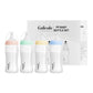 Gulicola PP Baby Bottles for Breastfed Babies, Fast Flow Nipples (L), 6 Months Plus, Wide Neck, BPA Free, 10 oz & 4 Pack - Mix C