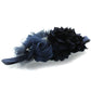 My Lello Baby Headband Shabby Fabric Flower Cluster Stretchy Elastic Navy