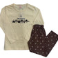 Keenuu Cotton Long Top and Pyjama Set for Girls Soft Comfortable Lightweigt Standard Pyjama Set for Girl&Boys Cream 78 Years