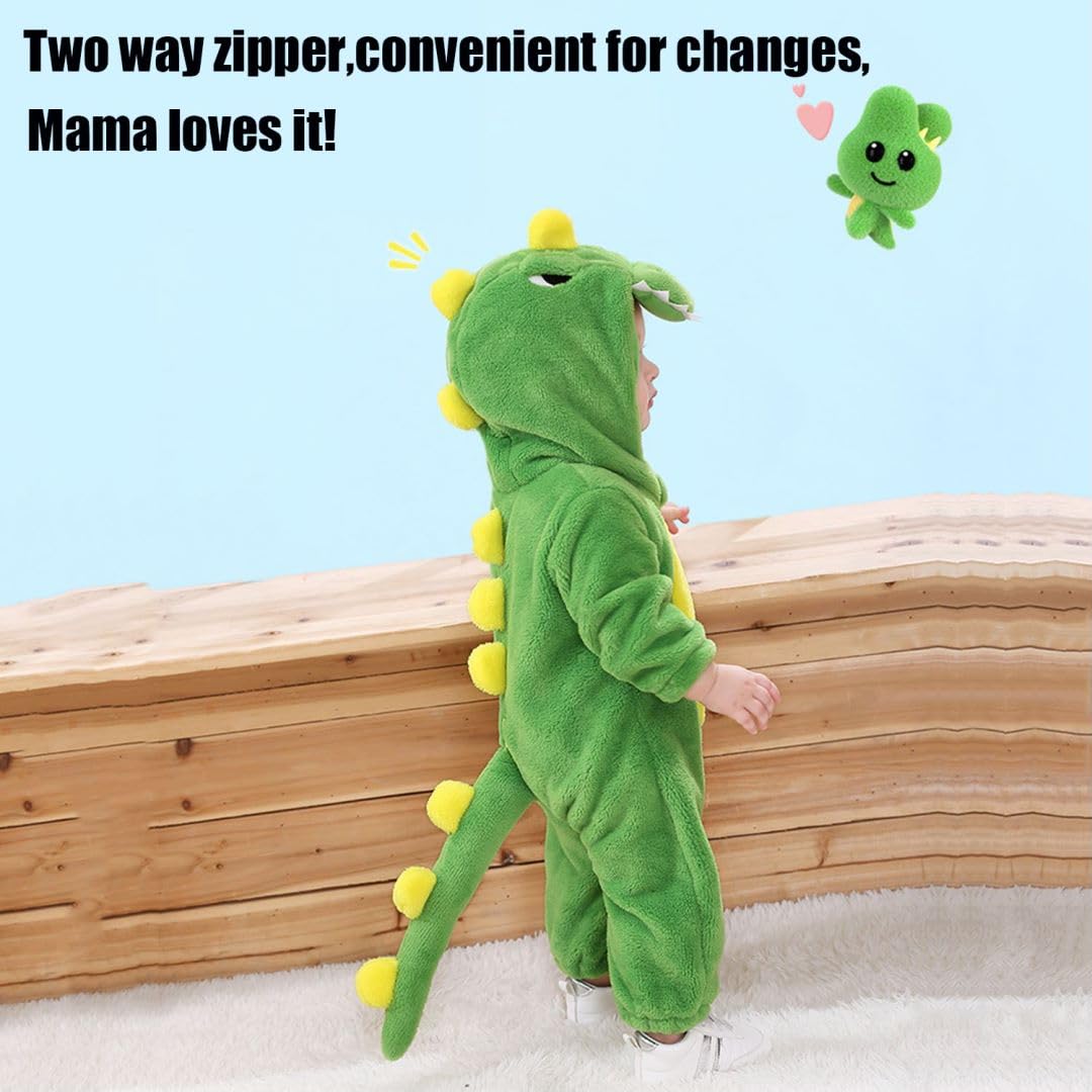 Abtshu Baby Light Green Dinosaur Costume Toddler Halloween Dress Up Outfit 6-12 Months