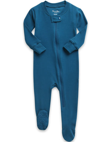 Vaenait Baby Toddler Boys Girls Solid Footie Pajama Cozy Modal Bluegreen 18M