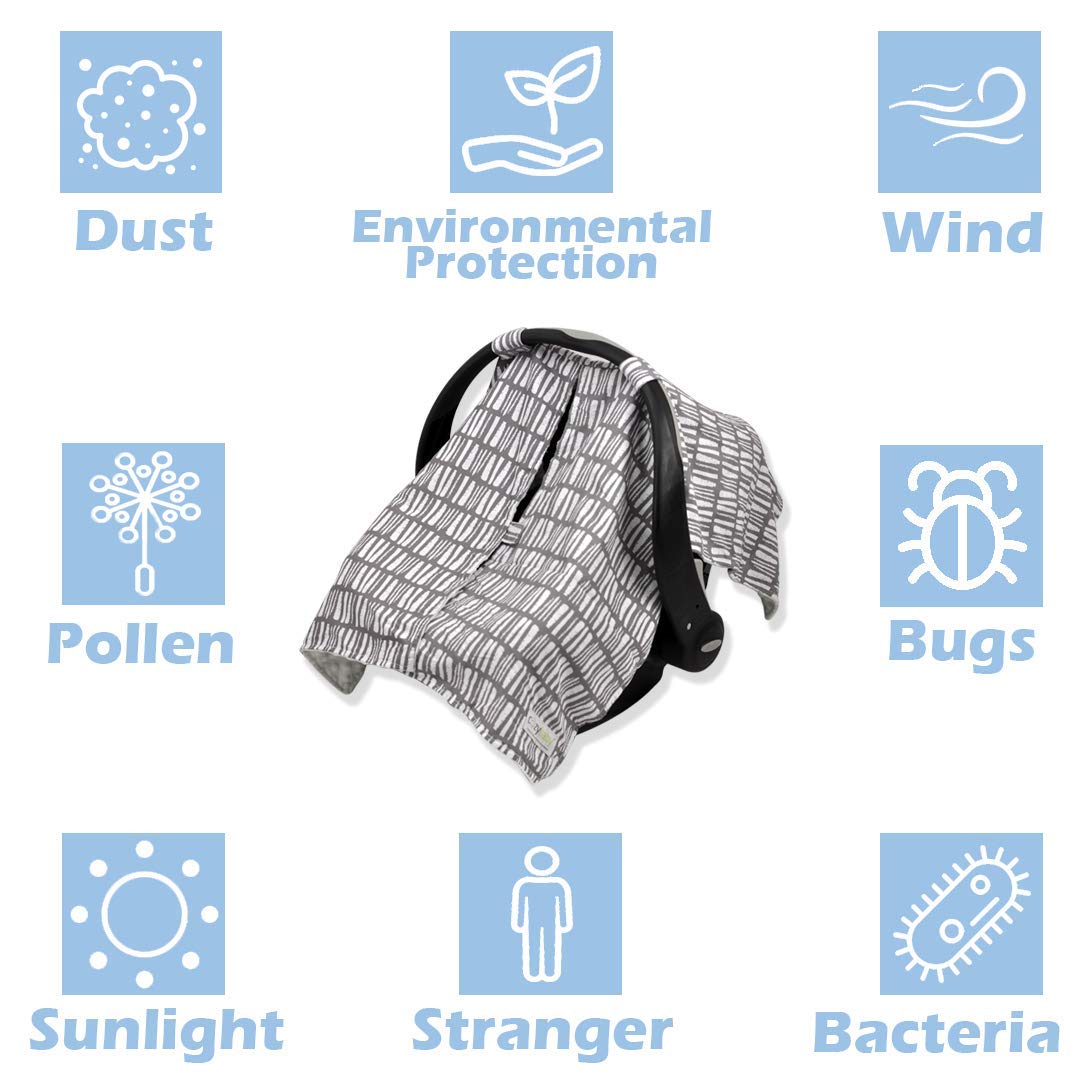 The Worlds Softest Cozybaby 4-In-1 Carseat Canopy & Nursing Cover. 4 Uses - Baby Car Seat & Stroller Cover, Nursing Cover Breast