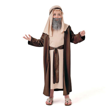 Gukefun Jesus Costume for Kids Biblical st Saint Joseph Robe Outfit Bible Moses Shepherds Christmas Halloween Costumes for boys