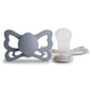 FRIGG Butterfly Anatomical SilkySoft Silicone Baby Pacifier | Made in Denmark | BPA-Free (Great Gray/Silver Gray, 6-18 Months)