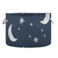 Alaza Moon Stars And Clouds On The Midnight Sky Storage Basket Gift Baskets Large Collapsible Laundry Hamper With Handle, 20X20X