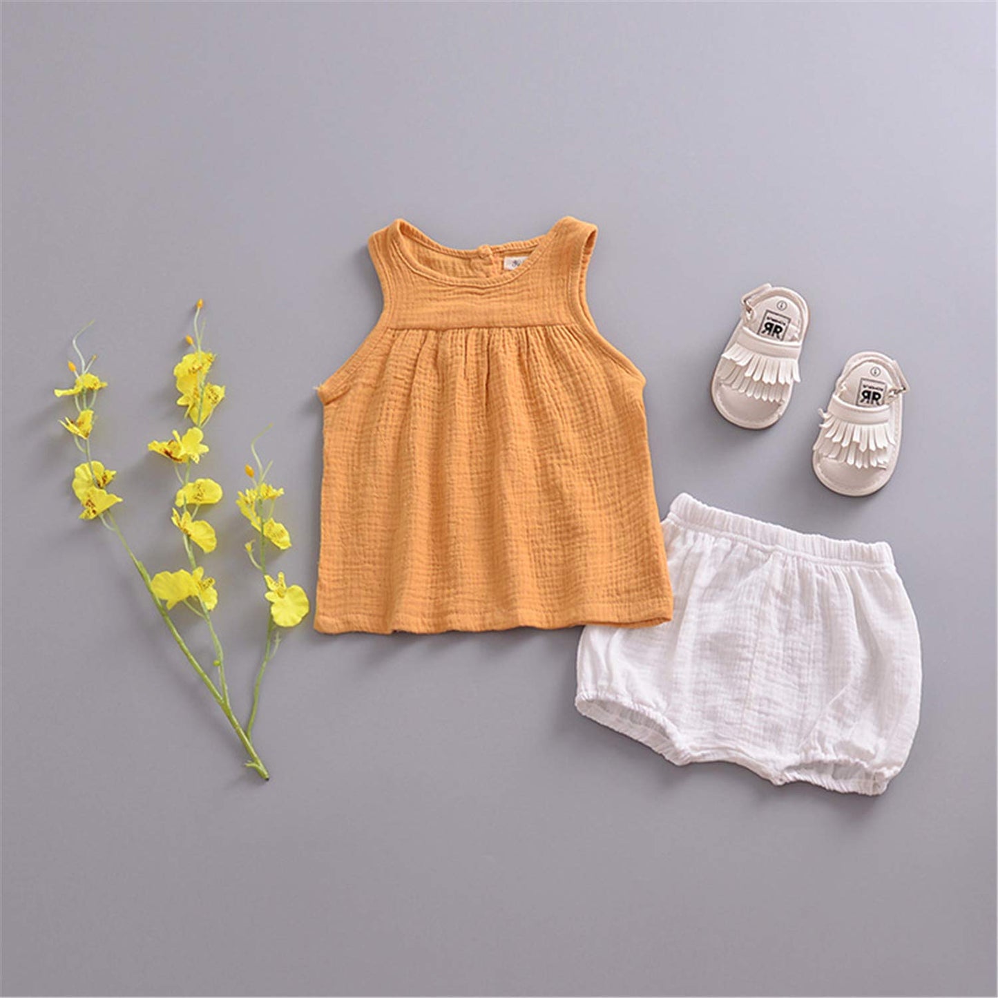 Ayiyo Baby Girls Boys Soft Cotton Linen Bloomers Cute Loose Harem Shorts White 11